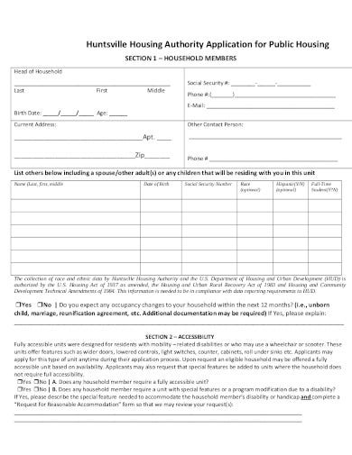 FREE 10 Housing Application Form Templates In PDF Free Premium