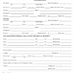 Free Rental Application Form Template Business