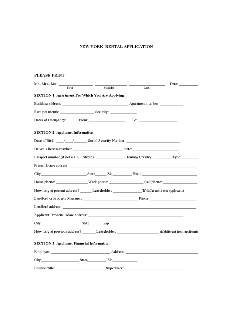 New York Rent And Lease Template Free Templates In PDF Word Excel