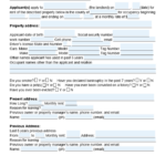 Rental Application Form Free Templates