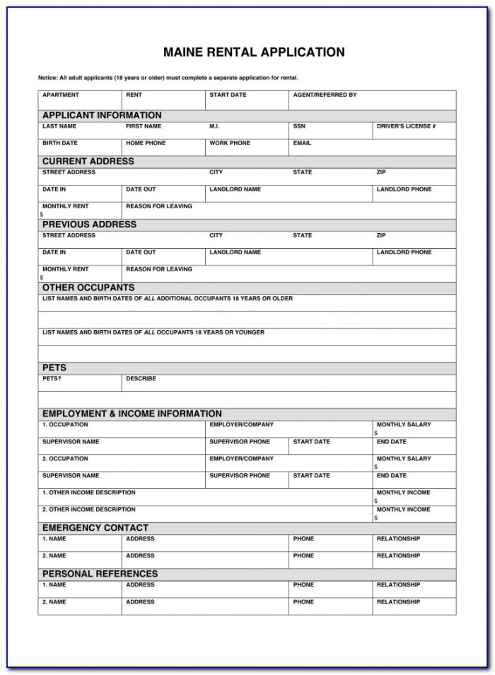 Rental Application Forms Nsw Universal Network