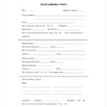 Rental Application Template 10 Free Word PDF Documents Download