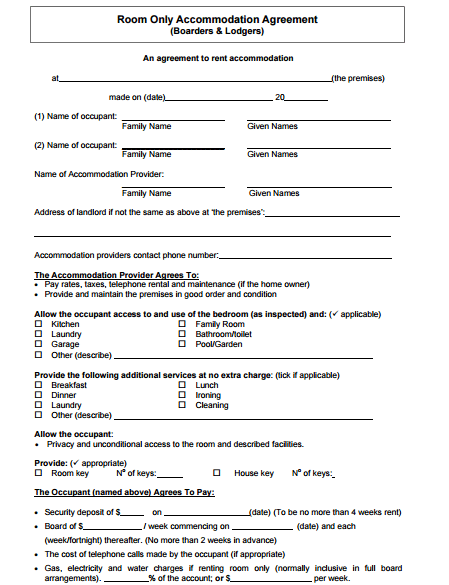 Room Rental Agreement Template Simple Room Rental Resncystatnt web 