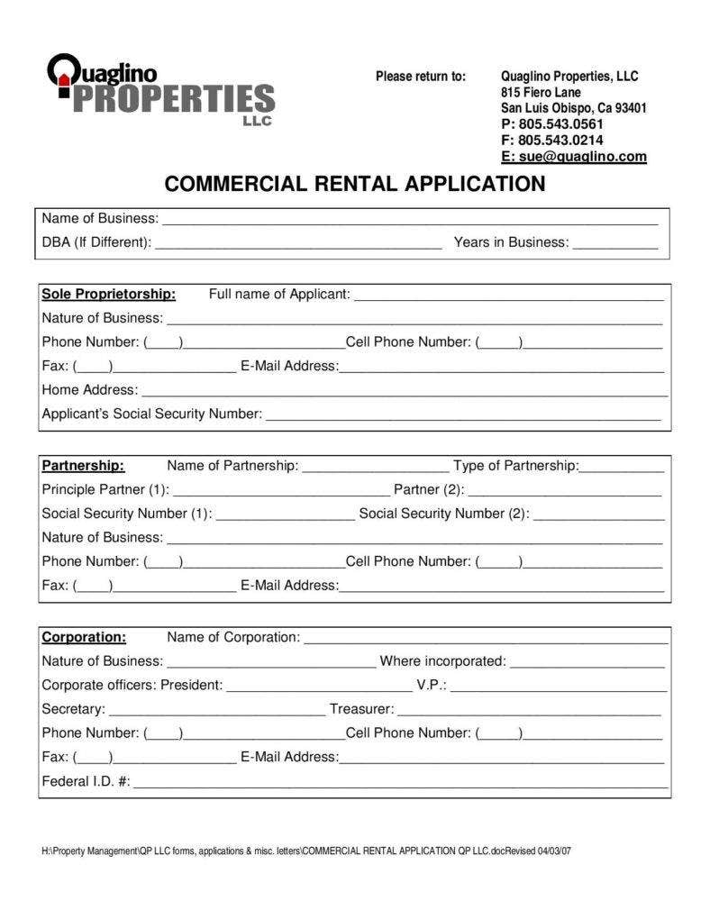 25 Lease Application Templates Free Free Word PDF Excel Format 