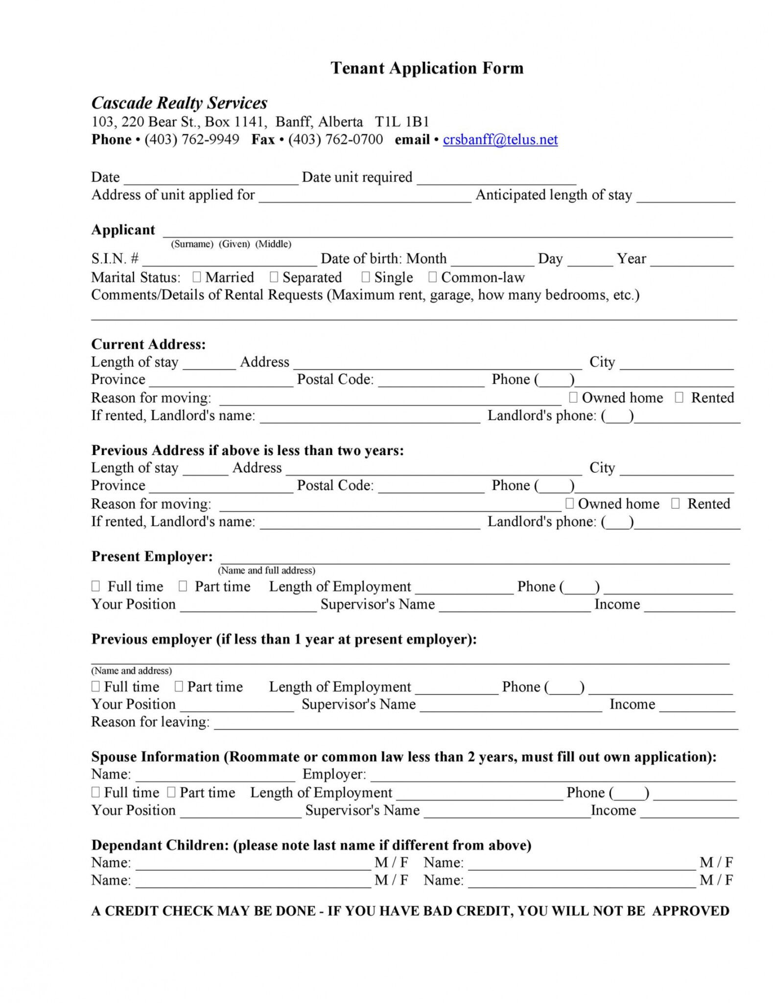 Forms Of Id For Rental Application 2022 RentalApplicationForm
