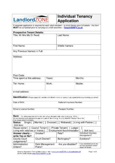 8 Best Rental Application Form Templates Google Docs Pages MS Word