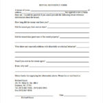 9 Rental Reference Form Templates To Download Sample Templates
