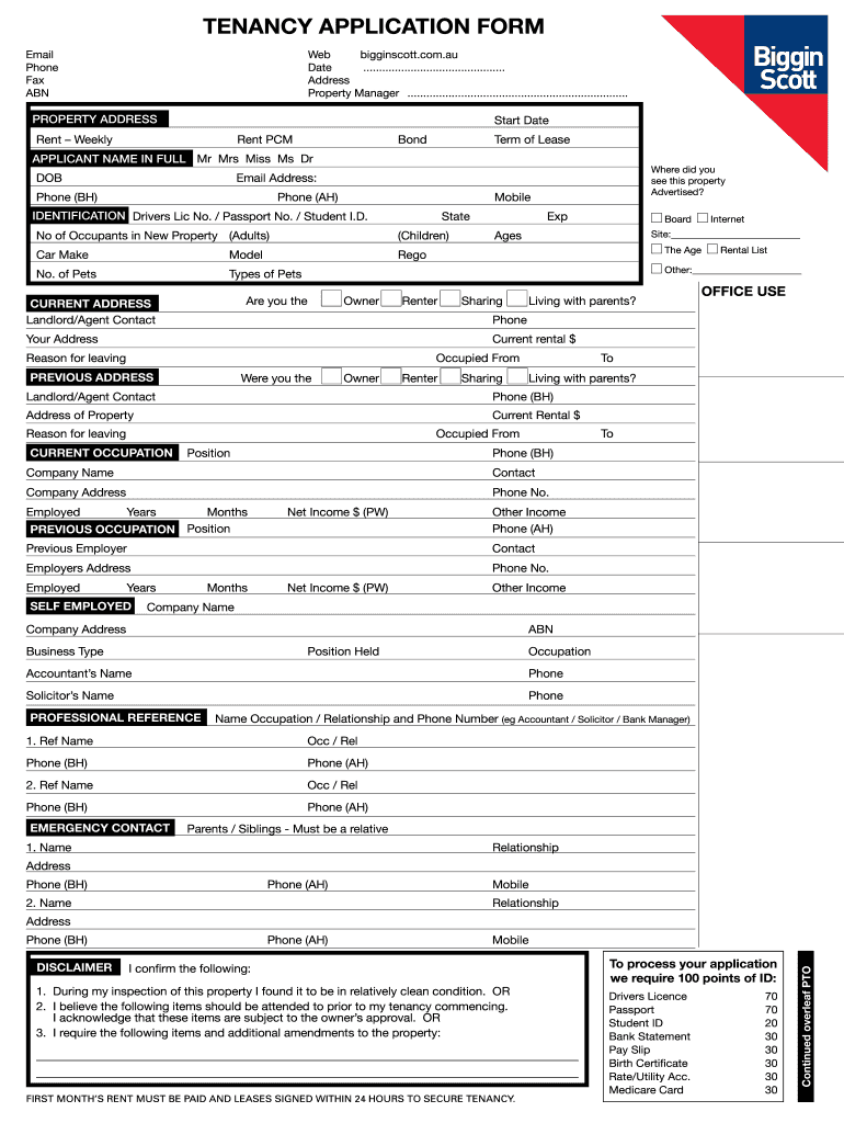 Biggin Scott Rental Application Fill Online Printable Fillable 