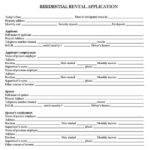 Blank Rental Application Form Templates Word PDF