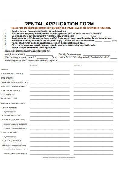 FREE 21 Lease And Rental Forms In PDF