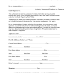 Free Credit Report Authorization Consent Form Word PDF EForms