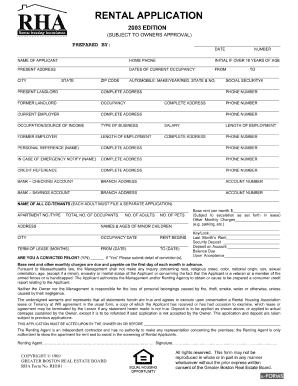 Greater Boston Real Estate Board Rental Application Fill Online