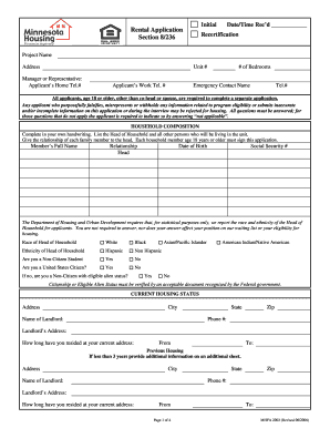 Il Section 8 Housing Application Form Printable Fill Online