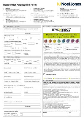 Lease Application Form Noel Jones