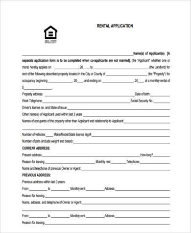 Mclennan Real Estate Rental Application