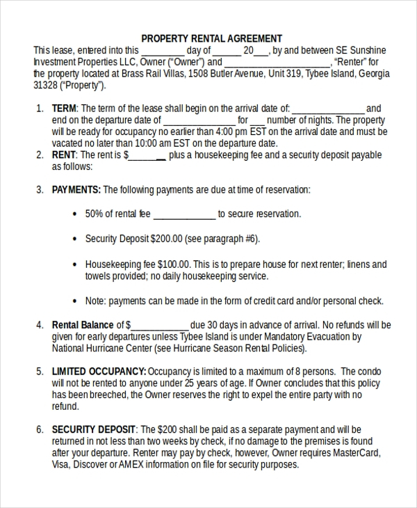 Melbourne Estate Agents Rental Application Form