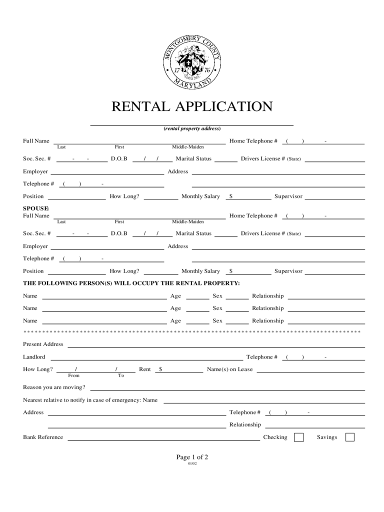 Rental Application Form 92 Free Templates In PDF Word Excel Download