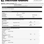 Rental Application Form California Free Download
