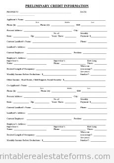 Roberts Real Estate Rental Application Form