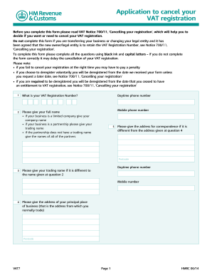 VAT7 Application To Cancel Your VAT Registration Stone Co 